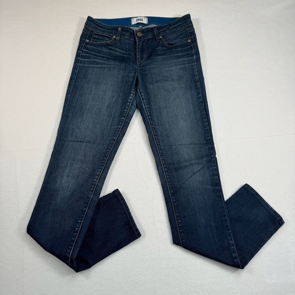 Paige Skyline Skinny Jean Womens Size 28 Dark Wash Ankle Stretch - Picture 1 of 16